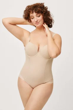 Mujer Ysabel Mora Bodies Lenceros|Bodies Lenceros<Body reductor con aro espalda abierta nude
