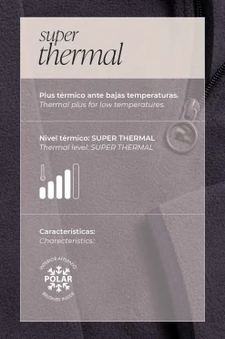 Hombre Ysabel Mora Hombre<SUPER TÉRMICO Forro polar media cremallera hombre