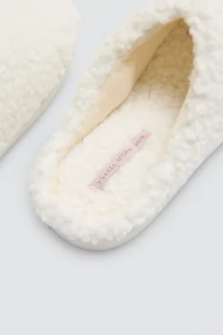 Mujer Ysabel Mora Zapatillas De Casa|Zapatillas De Casa<Zapatillas de casa borreguito blancas